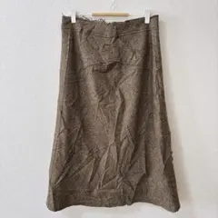 ブラウン フレアスカート ロング レディース ボトムス スカート 海外古着