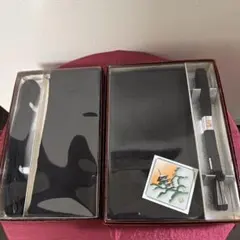 【未使用・正絹】和装小物 2箱セット 帯揚げ 帯締め 黒 竹の美 絹100%