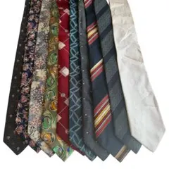 ネクタイまとめ売り 多色デザイン ドット柄　ストライプ柄　総柄　柄物青赤紺 11