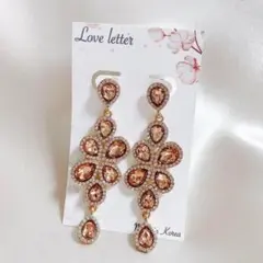 Lo.30 キラキラフラワービジューピアス ゴールド 韓国輸入 花 量産型 地雷