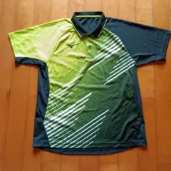Mizuno XL グリーン/ブラック卓球ウェア