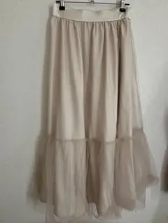 natural couture 2way サテン チュールスカート