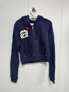 【新品】aeaeクロップドパーカー フリース　レディース Mサイズ　ネイビー aeae クロップドパーカー ネイビー Mサイ ズ - メルカリ