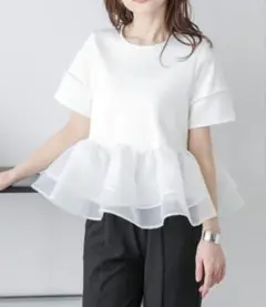 ⭐美品⭐SUGAR BISKET シアーフリルドッキングトップス