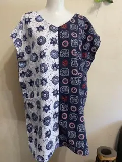 売り切りお値引き！涼しげなチュニック　浴衣リメイク　今年の夏は暑い！