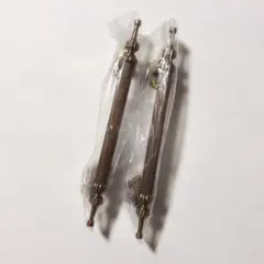 ドアハンドル 真鍮製 琥珀色ガラス レトロ アンティ―ク 【5051