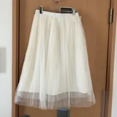 INGNI チュールプリーツスカート　未使用　オフホワイト　Mサイズ