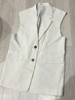 GU オーバーサイズ　テーラーベスト　ジレ　オフホワイト　XXL