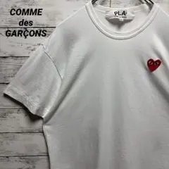 a664 希少なXL プレイ 꼼데가르송 ワンポイントハート 半袖Tシャツ