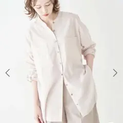 バンドカラーポケットシアーシャツ