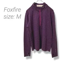 【フォックスファイヤー】Foxfire ハーフジップトップス 毛混 M パープル