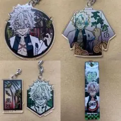 鬼滅の刃 不死川実弥 アクリルキーホルダー 風柱 切絵 ストラップ 風柱