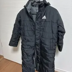 adidas フード付き中綿コート 黒