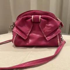 Mezzo Piano リボン付きショルダーバッグ ピンク