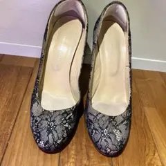 ダブルスタンダードクロージング レースデザイン ハイヒールパンプスのサムネイル
