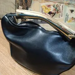 【訳あり】ZARA メタリック ハンドル バッグ 紐なし