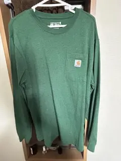 Carhartt 長袖 ポケットTシャツ グリーン Mのサムネイル
