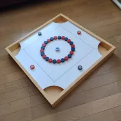 カロム　ボートゲーム 木製【ハンドメイド】 未使用 カロム ハンドメイド 彦根 木製の通販 by nico's shop｜ラクマ