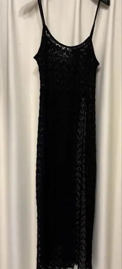 FOLLOWIN SEOUL ブラック レース キャミワンピース スリット
