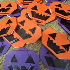 折り紙　ハロウィンミニ　壁飾り　カボチャおばけ