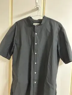 バンドカラーシャツ ブラック