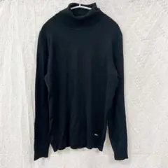 Calvin Klein✨カルバンクライン タートルネックニット 黒 M ロゴ有