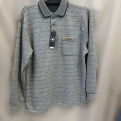 SANTA BARBARA ポロシャツ グレー ボーダー L