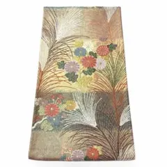 美品 夏帯 訪問着・無地用 西陣織 紗 袋帯 （正絹）仕立上り＜F902