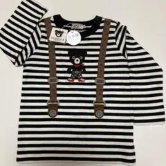 新品　DOUBLE.B クマ刺繍 サスペンダー騙し絵　Tシャツ