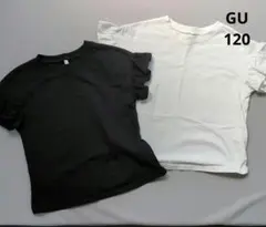 GU ジーユー　袖フリル　半袖　Tシャツ　カットソー　まとめ　120のサムネイル