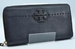 TORY BURCH トリーバーチ 長財布 ラウンドファスナー レザー 黒