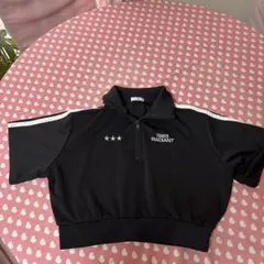 INGNI 黒 半袖ジップアップトップス