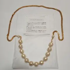 異素材遣い2WAY コットンパールネックレス②