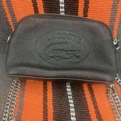 LACOSTE チェーンショルダーバッグ ブラックのサムネイル