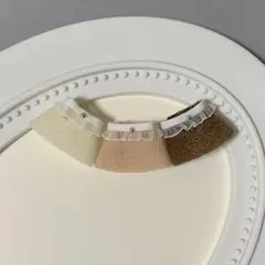 ミニチュアドール服【みつごちゃんワンピース３着セット】ナチュラル