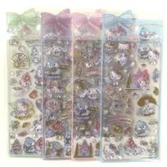 サンリオ 硬いシール 海外公式 4枚セット 3D立体ぷくぷくシール 6-⑤