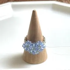 no.673 ビーズの指輪 ビーズリング　ハンドメイド