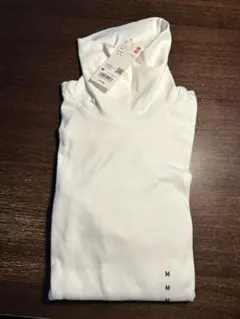 UNIQLO タートルネックTシャツ M ホワイト