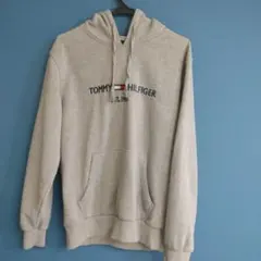 TOMMY HILFIGER風 ロゴ刺繍 パーカー グレーのサムネイル