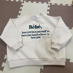 bebe ロゴ刺繍トレーナー