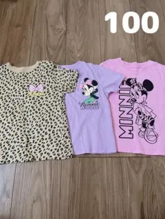 H&M ミニーマウス トップス3枚 《100》