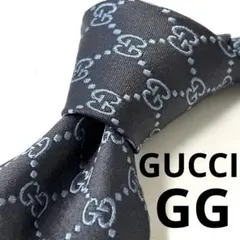 極美品】GUCCI ネクタイ ネイビー 光沢 GG柄 - メルカリ