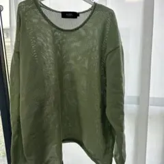 AZUL by MOUSSY メッシュニット L ライトグリーン