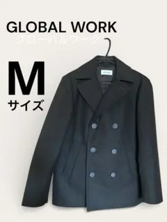 グローバルワーク　メンズ　ピーコート　Mサイズ　カーキ　ダークカーキ