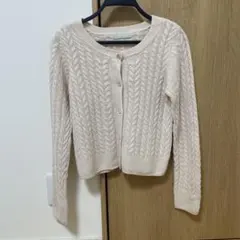 ケーブルニットカーディガン