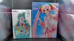 初音ミク フィギュア 2種セット ぬーどるストッパー BANPRESTO 桜ミク