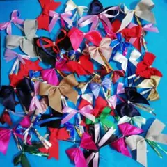 簡単ラッピング　リボンのビニタイ　色も大きさも色々