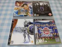 PS3 海賊無双・バイオハザード６・白騎士物語　古の鼓動・ウイイレ２０１４