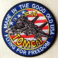 【送料込み】新品☆F-14 TOMCATのアイロンワッペン（トップガン）丸型