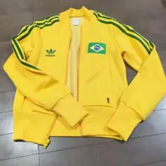 adidas トラックジャケット イエロー ブラジル